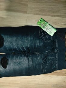 Elastické kalhoty styl otrhané jeans - 13