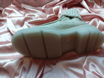 ♥️ Dámské kotníkové boty / polokozačky kožené béžové Badura - 13