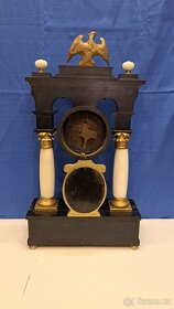 Starožitné čtvrťové sloupkové hodiny Biedermeier 19 st. 6877 - 13
