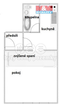 Pronájem bytu 1+1, 46 m², Děčín, ul. Sládkova - 13