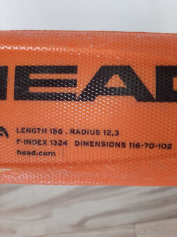 Lyže HEAD 156cm, R12,3m. Salomone hole 6061- 18 mm - 13