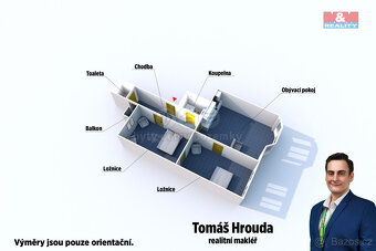 Pronájem bytu 3+kk, 78 m², Plzeň, ul. Dobrovského - 13