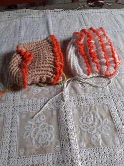 Retro  zavinovačka  ,plátěné  košilky, čepičky - 13