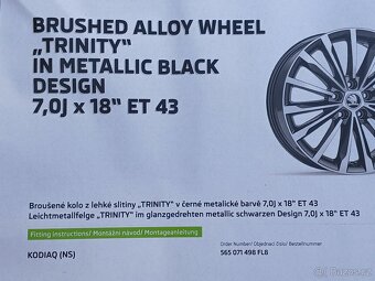 Pěkná nová orig alu kola Škoda Kodiaq 235/55/18 - 13