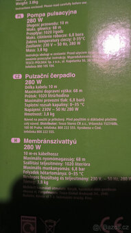 Čerpadlo kovové pulzační 280W - nové - 13