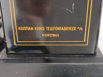 Starý dánský orig.telefon na kliku Kristian Kirk - do sbírky - 13