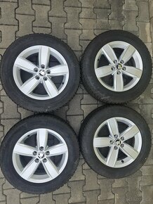 5x100 15 5,5J ET40 orig.VW alu kola vĉ. zim. Continental 7-7 - 13