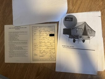 Přívěsný historický kempovací vozík , stan Letov LK 6740 - 13