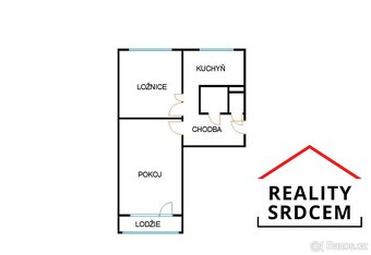 Pronájem družs. bytu o velikosti 2+1+lodžie/55 m2 na ul. Bře - 13