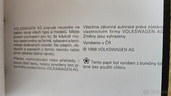 Volkswagen Passat B5 palubní kniha nová nevyplněná - 13