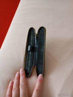 penál Herbita vybavený,vintage pouzdro - 13