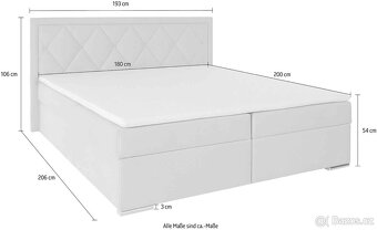 Postel box 180x200 černá , krásná látka . - 13