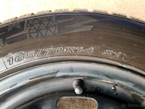 Plechy 5x100 R14 5J + Zimní pneu 165/75 - 13
