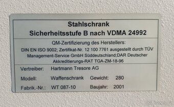 Trezor na dlouhé zbraně Hartmann - 13