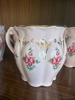 Růžový porcelán, porcelánová sada - 13