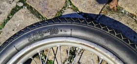 Přední ráfek s pneu + brzdový štít Jawa 16" - 13