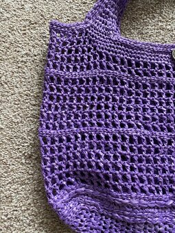 Nové lýkové tašky na knoflíky - červená, fialová - 13