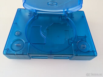 modrý shell pro Playstation 1 + ovladač + memory karta - 13