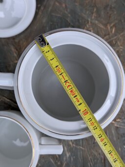 Artdeco konvice a mléčenka,Czecho-Slovakia, růže. - 13