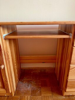 Psací stůl z masivu (borovice) + židle - 13