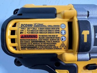 Dewalt 20V FLEXVOLT DCD999 Nová Příklepova Vrtačka - 13