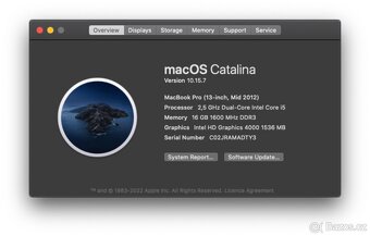 MacBook Pro 13” Mid-2012, model A1278, záruka - 13
