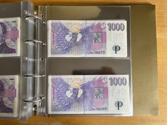 Kompletní R sada 1 000 Kč s přítiskem ČNB včetně Specimena - 13