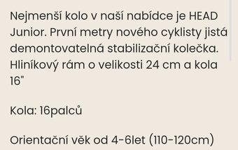 Dětské kolo Head 16" - 13