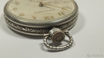 Staré pánské stříbrné kapesní hodinky DANUBIA WATCH - 13