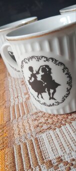 Hrnky starožitné rokoko Dubí Czechoslovakia - 13