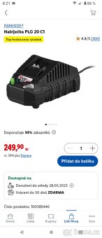 Aku baterie 2Ah, nabíječka Parkside, Smart dětské hodinky v. - 13