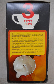 Retro moka konvička, nepoužitá, obal, návod, účtenka - 13