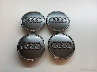 Středové krytky Audi 61x58mm, Stříbrná - 13
