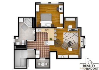 Pronájem bytu 2 + 1 o rozloze 70 m2 s terasou ve vile v Tepl - 13