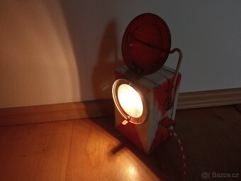 Retro ČSD nádražní lampa koncové světlo vlaku Kovo Věšín - 13