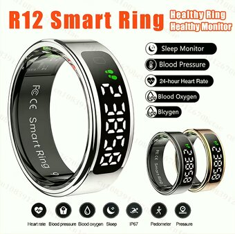 Fitness prsten s displejem a bezdrátovým nabíjením + ZÁRUKA - 13