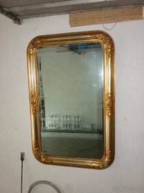 Barokní zrcadlo zlacené ze zámku - 13