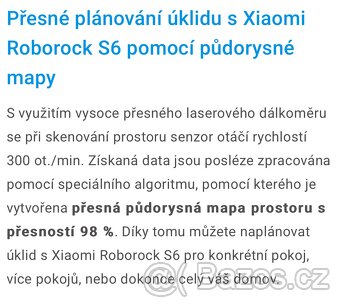 Robotický vysavač Roborock S6 + vytírání , je zachovalý - 13