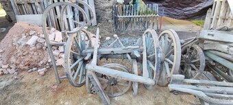 3 x kompletní historický starý povoz, selský vůz a další - 13