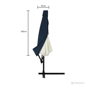 Nový Slunečník hliník 330 cm modrá - 13
