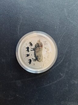 Sada 12 mincí Lunární série II. 1 Oz. Čisté stříbro. - 13