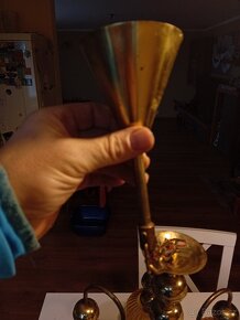 Starý mosazný lustr z 80 let - 13