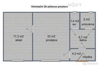 Pronájem komerční Obchodní prostory, 54㎡ - 13