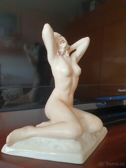 Art Deco Royal Dux od Elly Strobach, nahá žena - 13