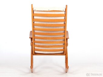Luxusní houpací retro křeslo ÚLUV po renovaci, TOP stav. - 13