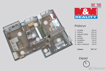 Prodej bytu 3+1, 68 m², Děčín, ul. Lovosická - 13