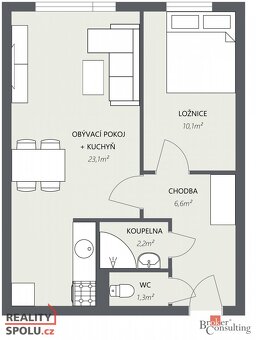 Prodej, byty/2+kk, 43 m2, Pionýrů 518, 26762 Komárov, Beroun - 13