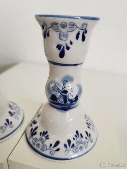 2 porcelánové svícny Delft - 13