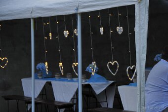 Svatební výzdoba a doplňky v modré a přírodní - 13