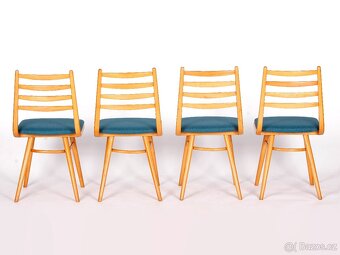 Designové jídelní retro židle TON, 4 kusy. - 13